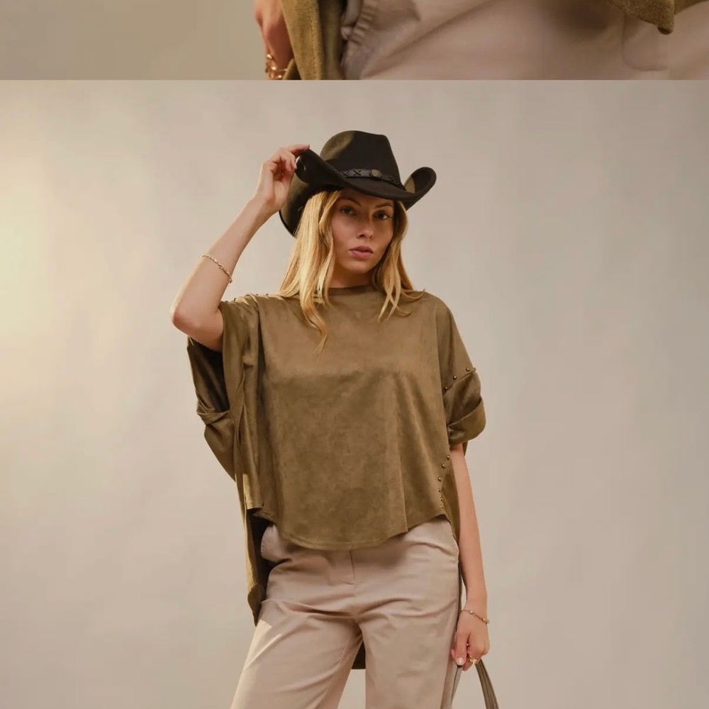 Stylish Olive Green Women's Top